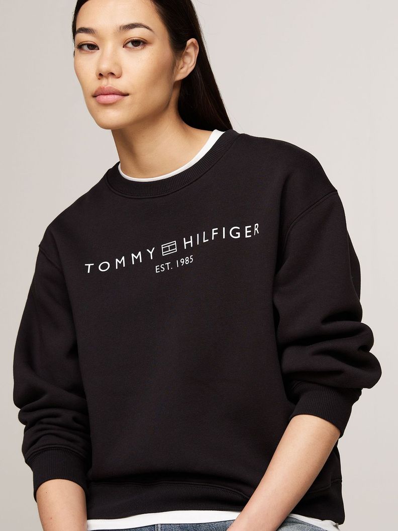 Polerón Modern Con Logo Negro Tommy Hilfiger-3