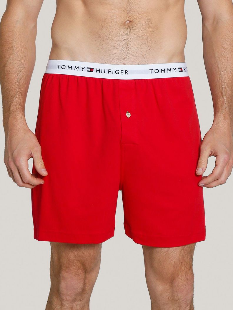Boxer Athletic Con Logo Rojo S