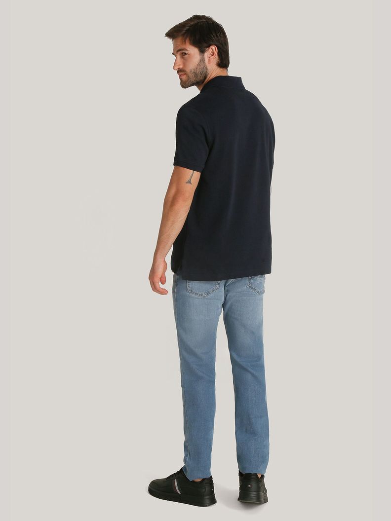Polo Waffle Con Logo Regular Fit Azul Tommy Hilfiger-2