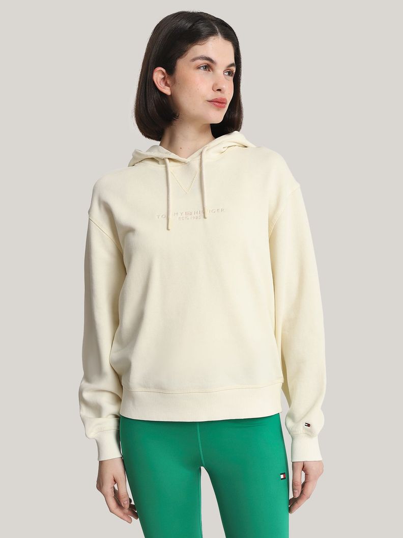 Polerón Hoodie Logo Tonal Bordado Beige Tommy Hilfiger-0