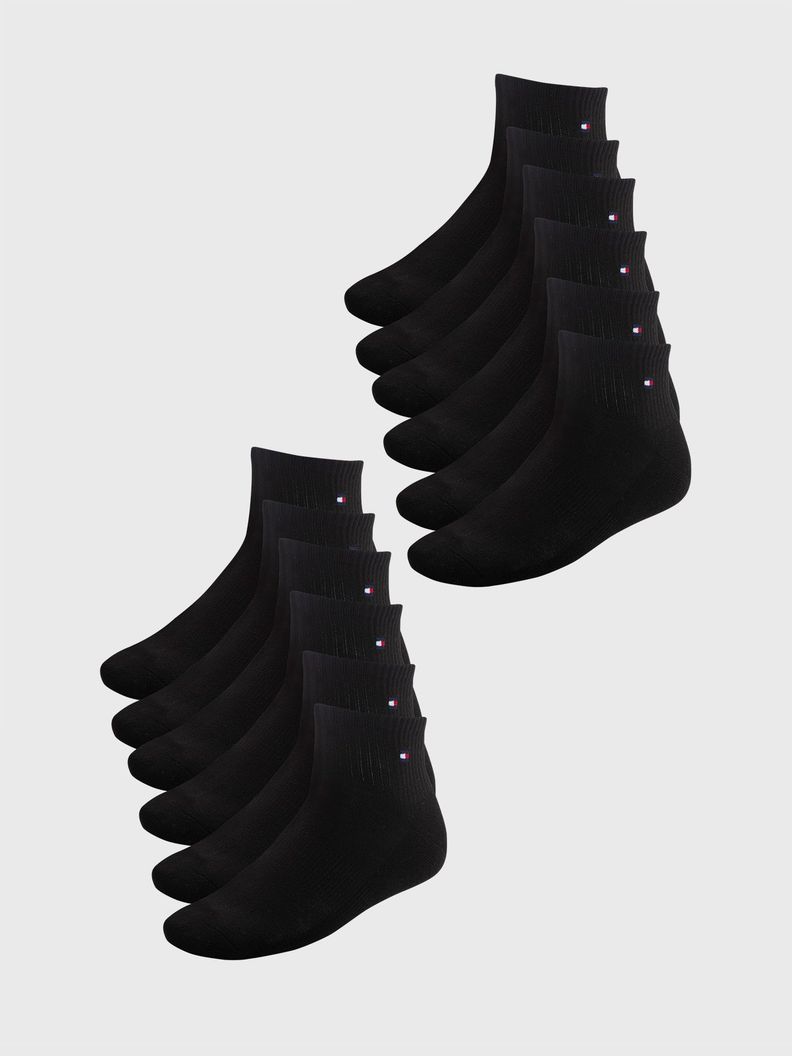 Pack De 6 Pares De Calcetines Athletic Quarter Negro Tommy Hilfiger-2
