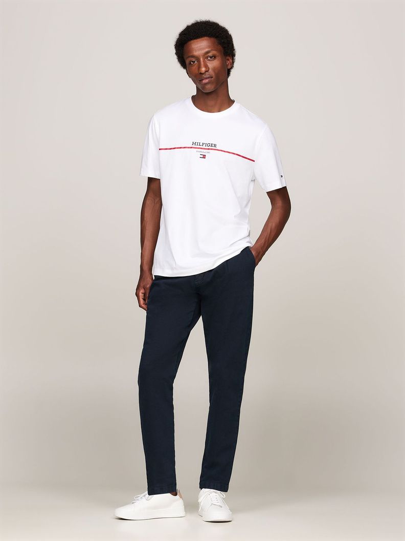 Polera Con Logo Stripe Blanco Tommy Hilfiger-1
