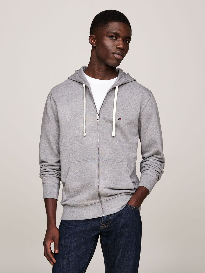 Polerón Hoodie Solic Con Cremallera Gris Tommy Hilfiger-0