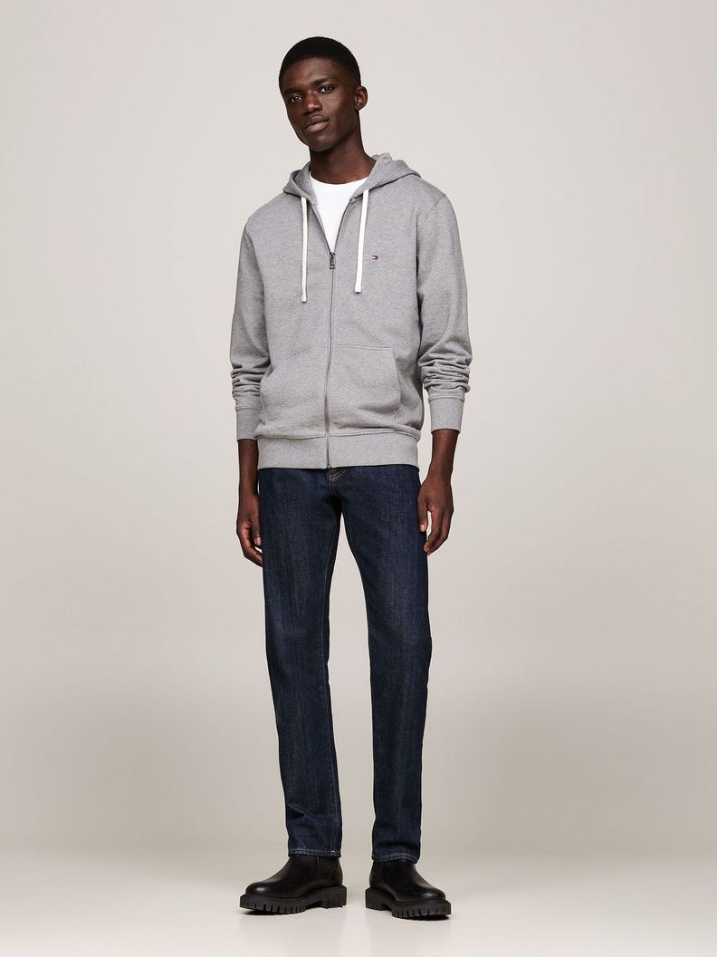 Polerón Hoodie Solic Con Cremallera Gris Tommy Hilfiger-1