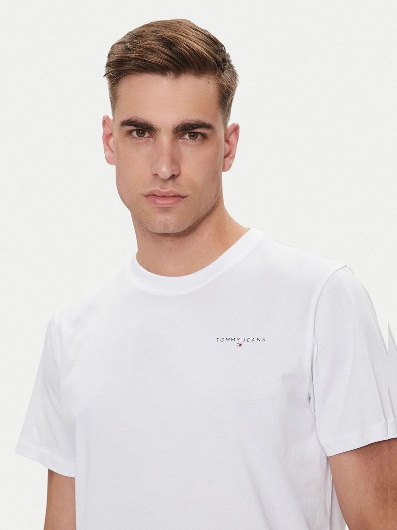 Polera Logo Slim Fit Blanco Tommy Jeans-3
