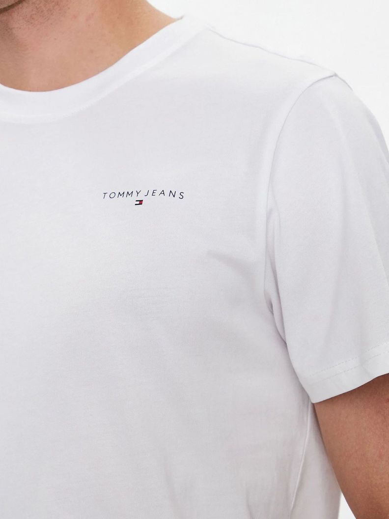Polera Logo Slim Fit Blanco Tommy Jeans-4