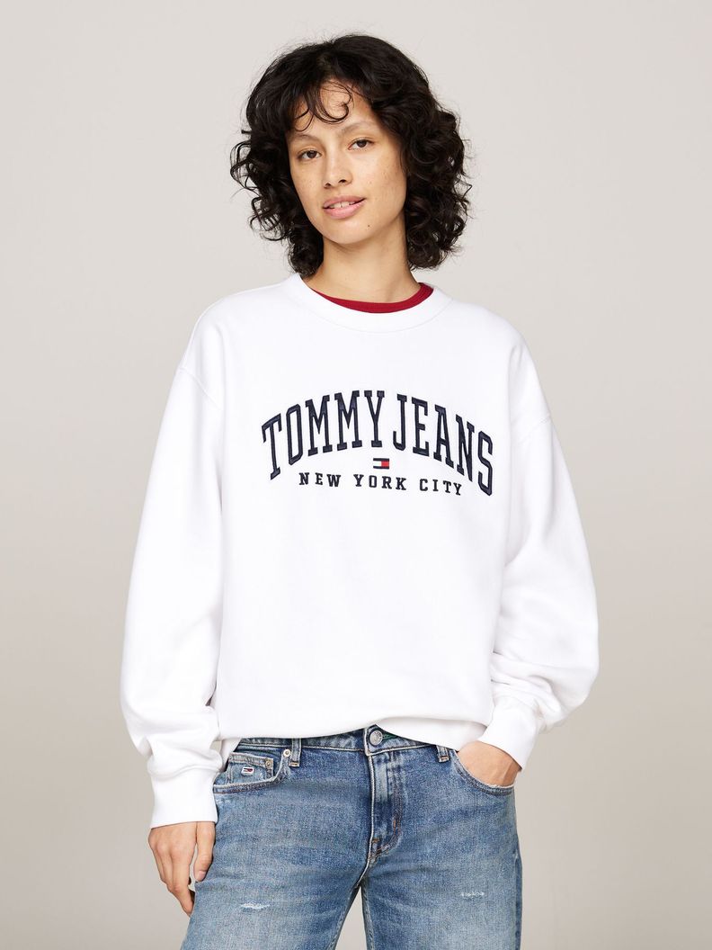 Polerón Varsity Con Corte Amplio Blanco Tommy Hilfiger-0