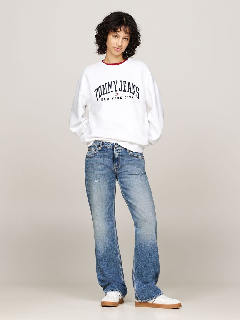 Polerón Varsity Con Corte Amplio Blanco Tommy Hilfiger-1
