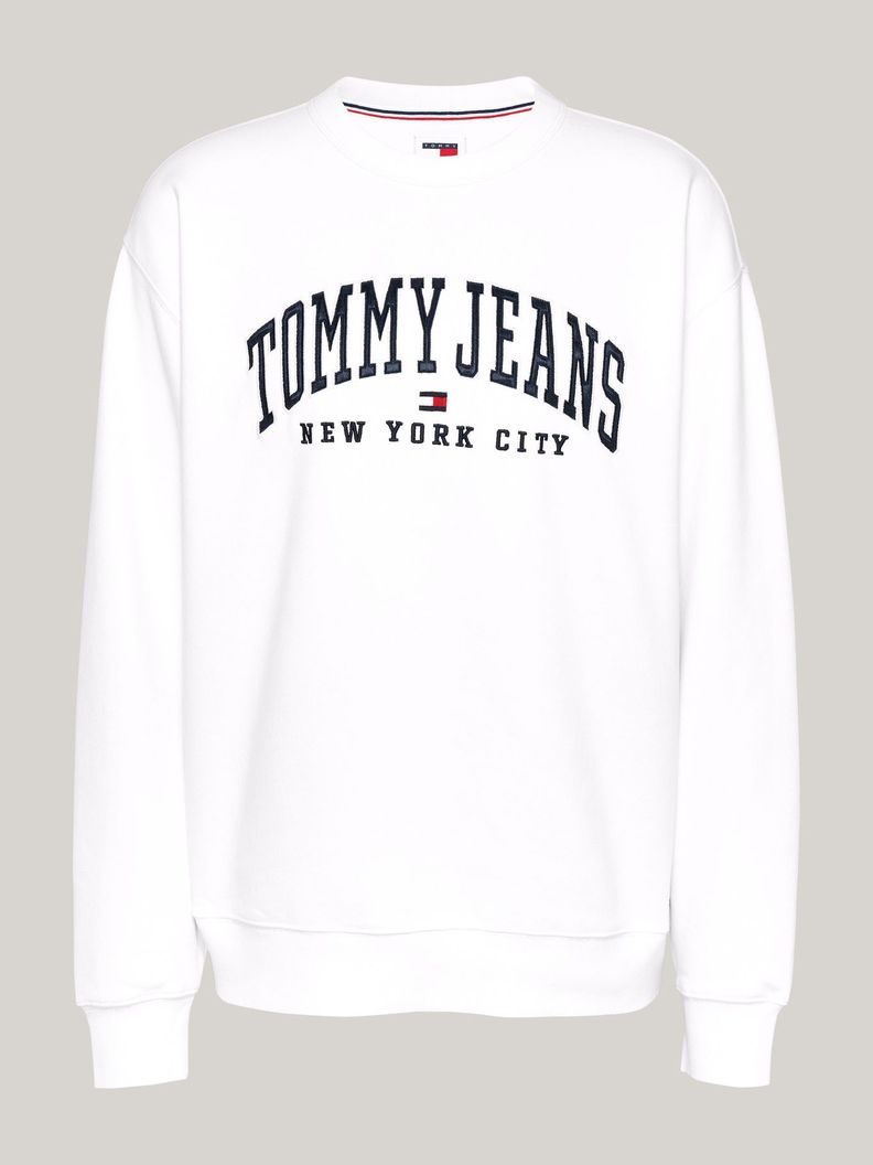 Polerón Varsity Con Corte Amplio Blanco Tommy Hilfiger-4
