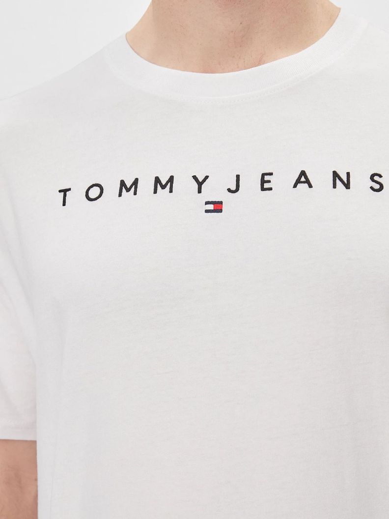 Polera Regular Linear Logo Blanco Tommy Jeans-3