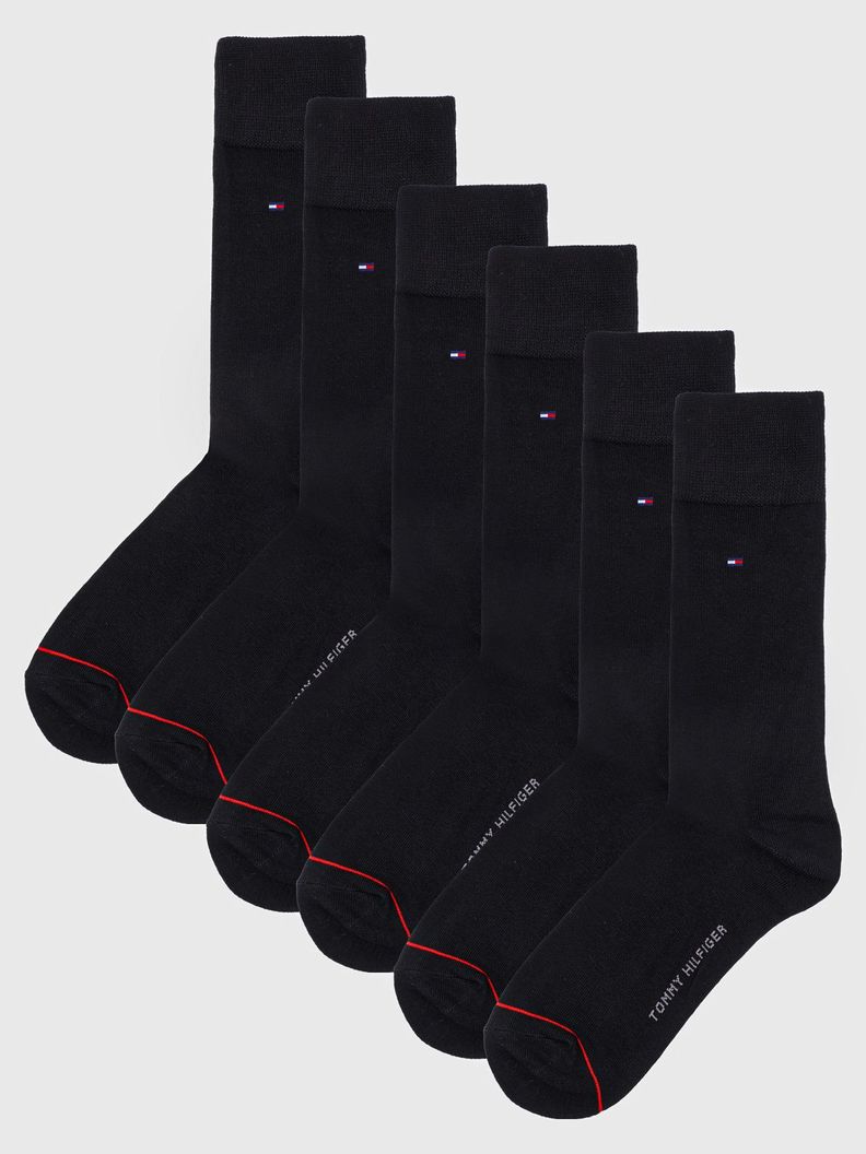 Pack D 3 Pares Calcetines Clásicos Negro Tommy Hilfiger-0