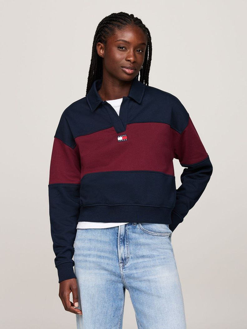 Sweater Relaxed Color Block Azul Tommy Hilfiger-0