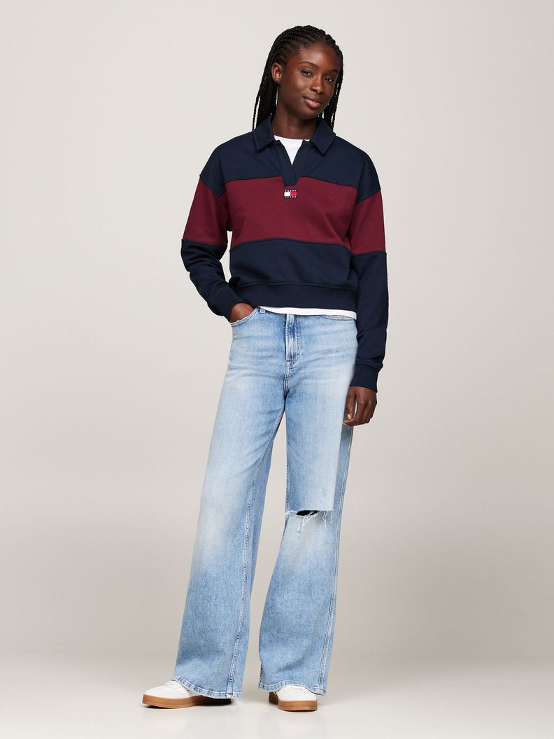 Sweater Relaxed Color Block Azul Tommy Hilfiger-1