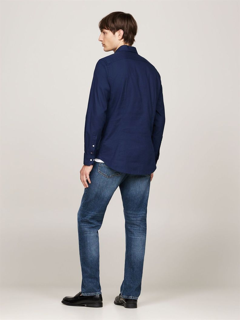 Camisa Tejido Dobby Slim Fit Azul Tommy Hilfiger-2