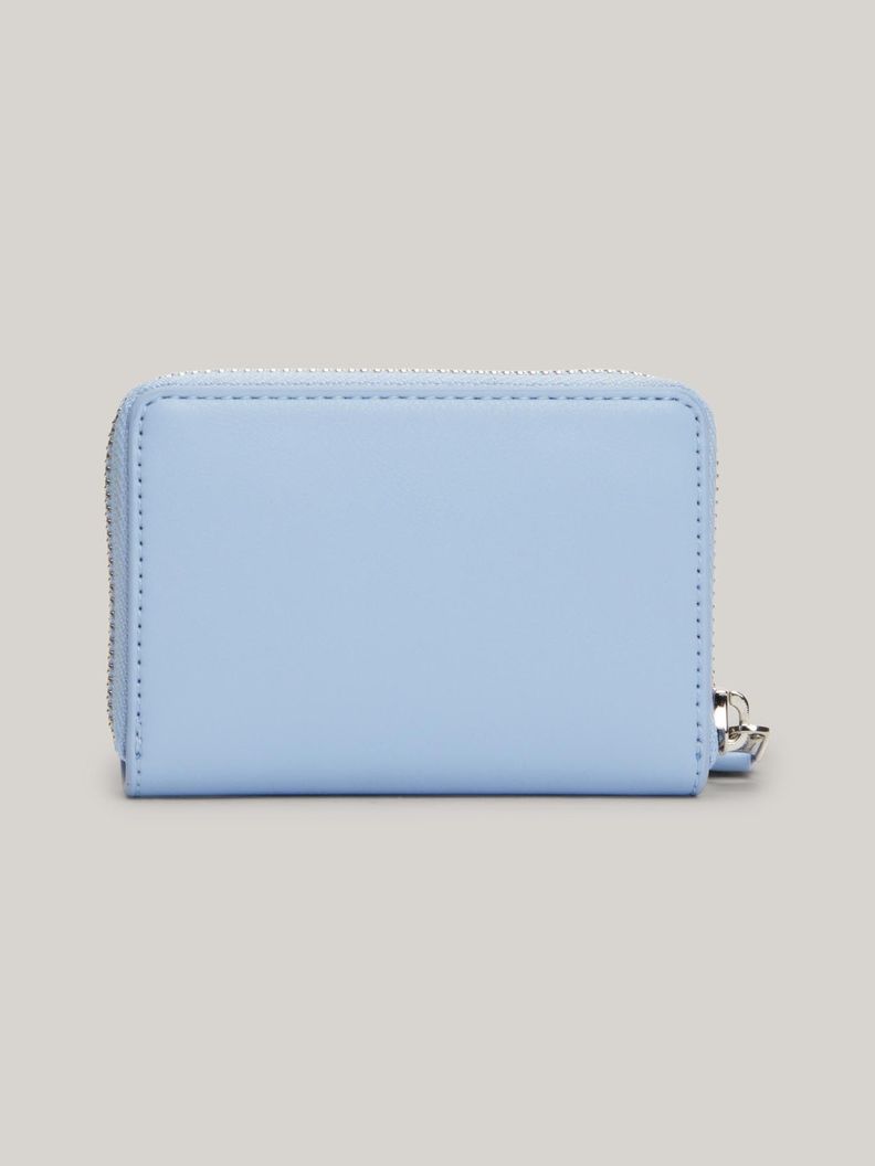 Billetera Essential Log Metálico Celeste Tommy Hilfiger-1