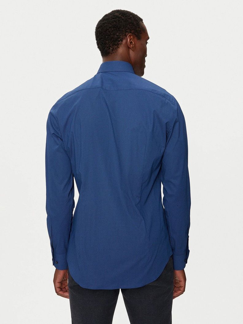 Camisa Mini Print Slim Fit Azul Tommy Hilfiger-2