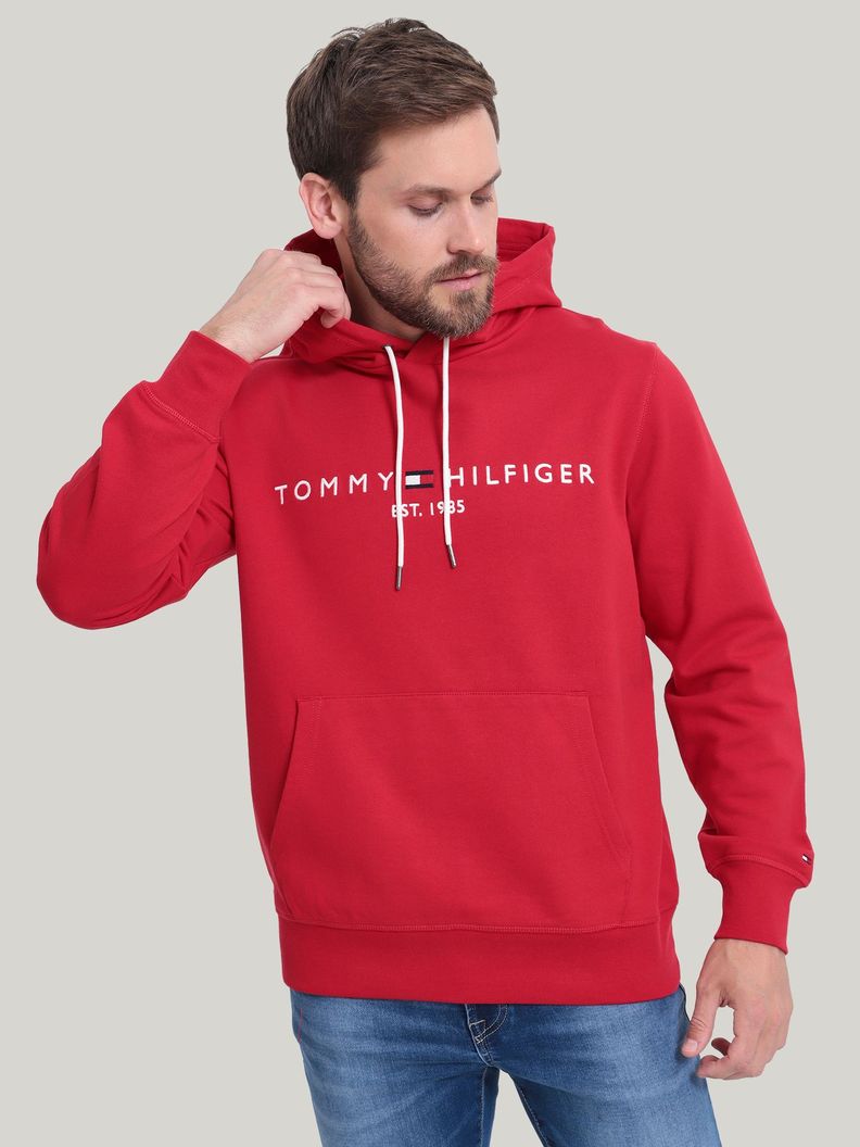 Polerón Hoodie Essential Logo Rojo Tommy Hilfiger-0