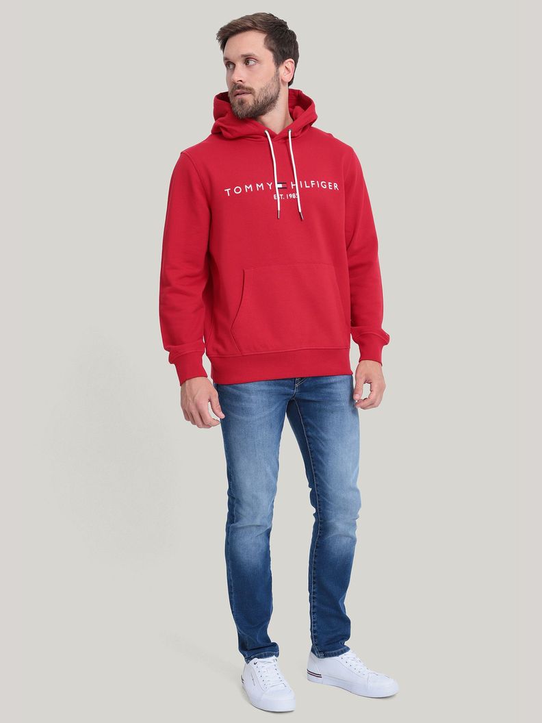 Polerón Hoodie Essential Logo Rojo Tommy Hilfiger-1