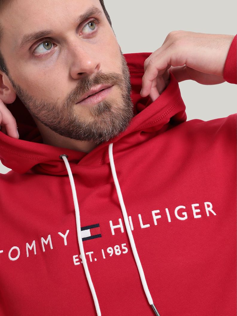 Polerón Hoodie Essential Logo Rojo Tommy Hilfiger-3