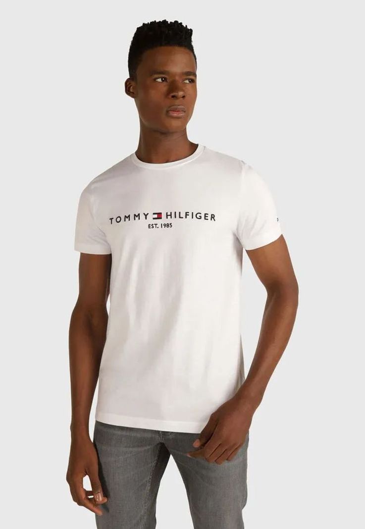 Polera Im Core Logo Slim Fit YB Blanco Tommy Hilfiger-0