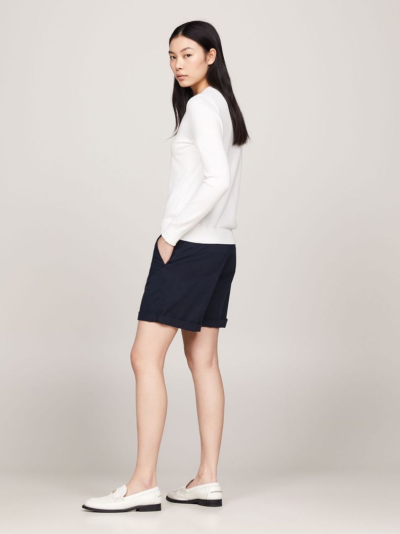 Sweater De Cuello V Con Logo Blanco Tommy Hilfiger-2