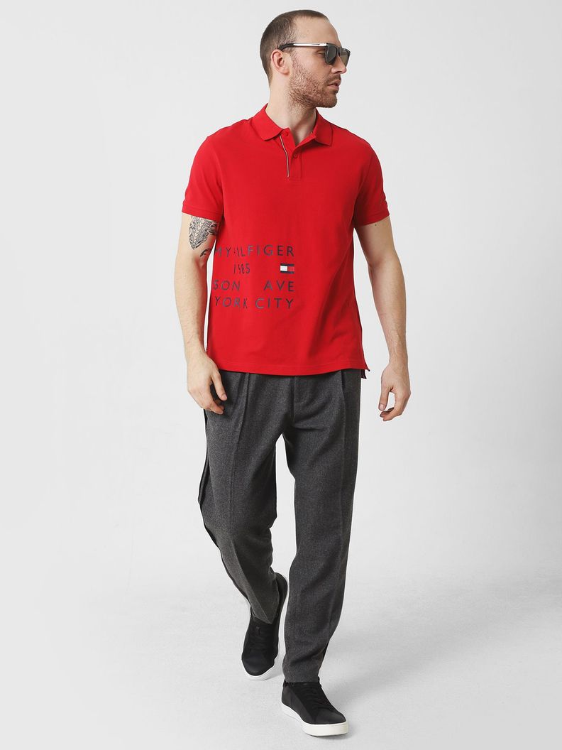 Polo Brand Love Logo Rojo Tommy Hilfiger-1
