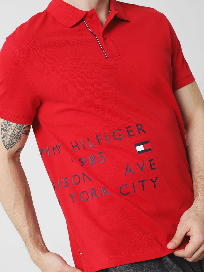 Polo Brand Love Logo Rojo Tommy Hilfiger-3