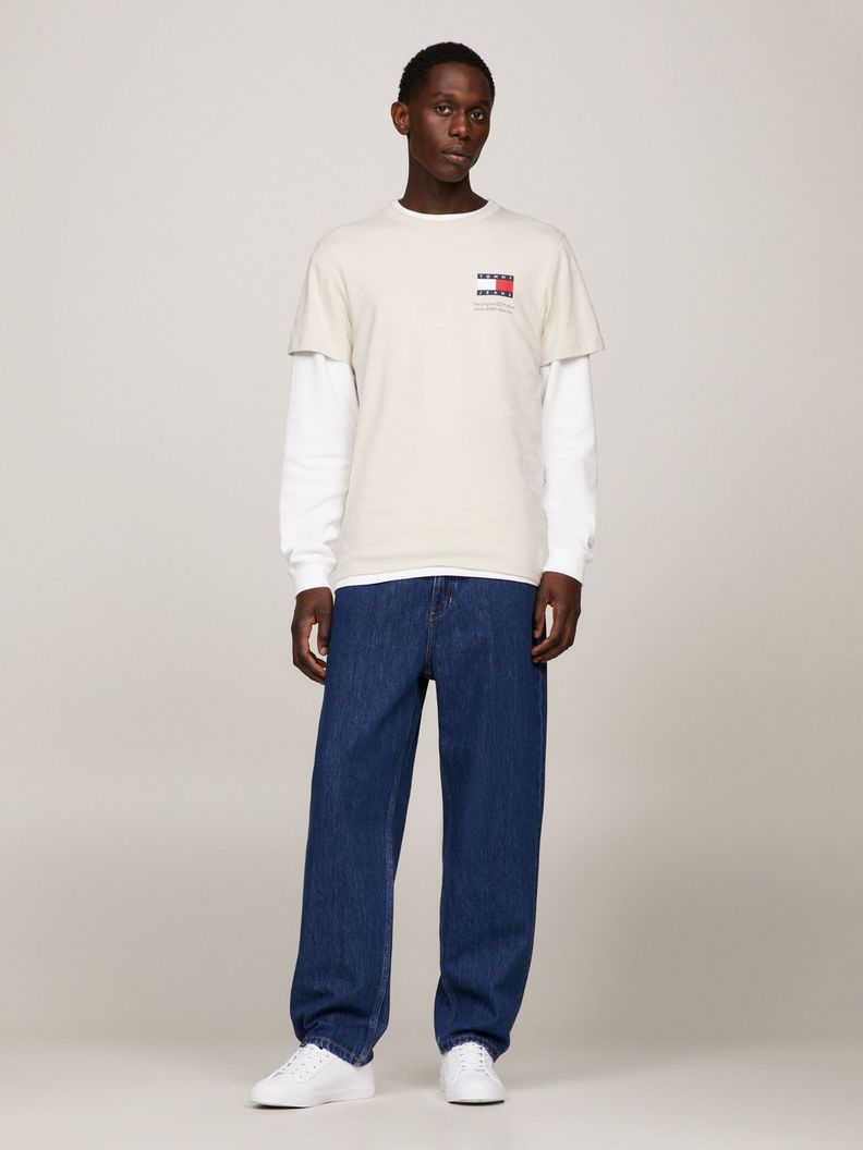 Polera Essential Con Logo Beige Tommy Jeans-0
