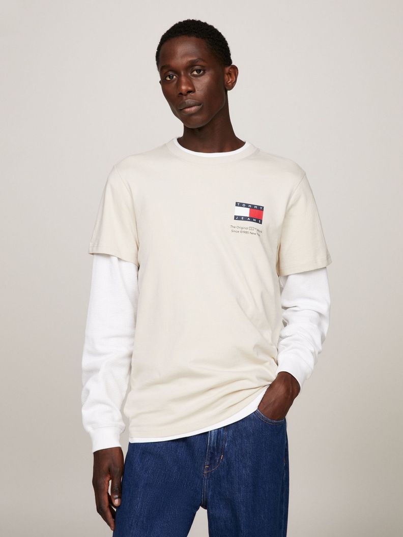 Polera Essential Con Logo Beige Tommy Jeans-2