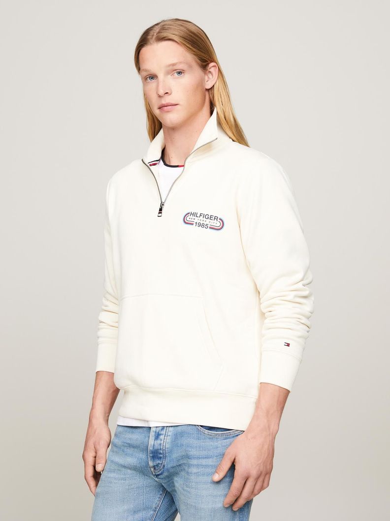 Polerón Sport Logo Archive Cierre Blanco Tommy Hilfiger-0