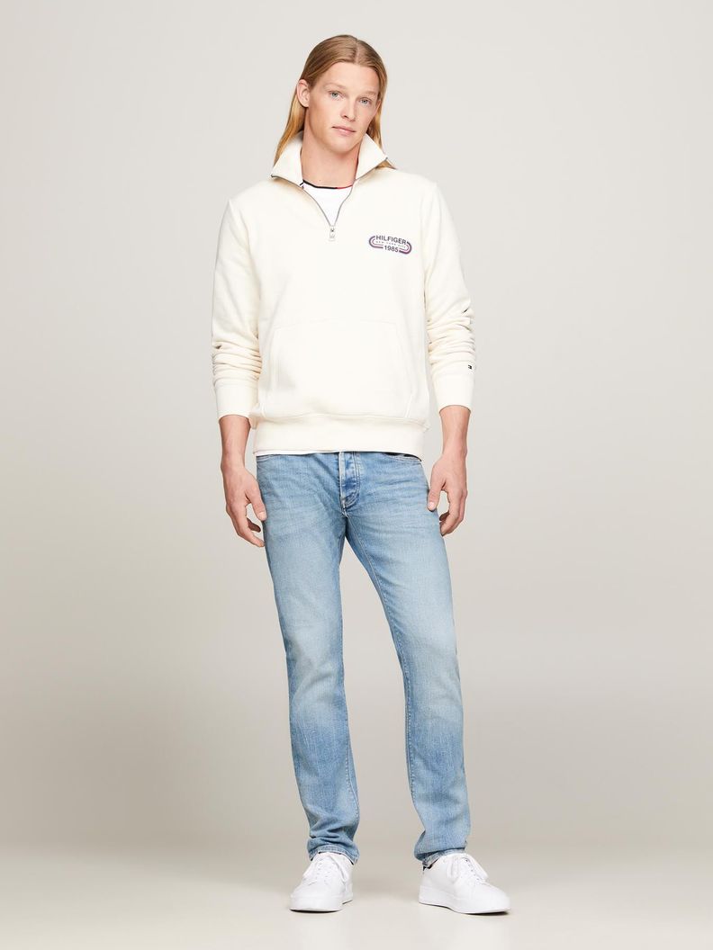 Polerón Sport Logo Archive Cierre Blanco Tommy Hilfiger-1