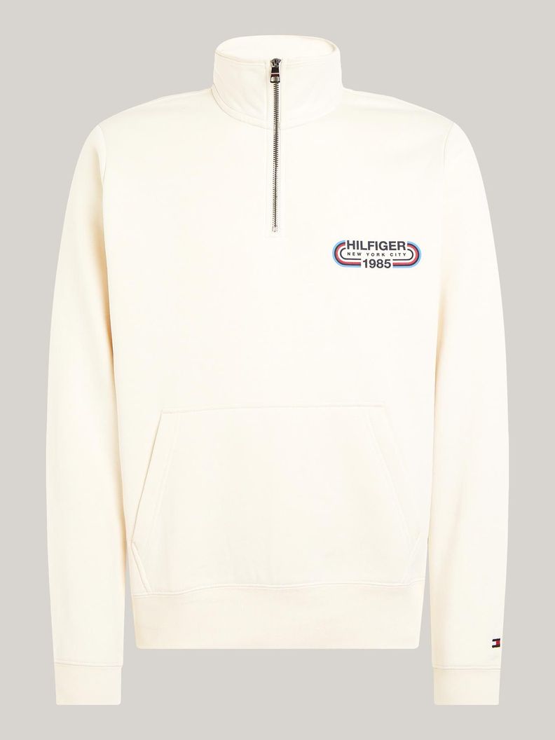 Polerón Sport Logo Archive Cierre Blanco Tommy Hilfiger-4