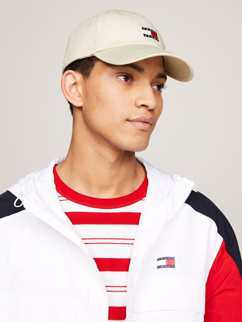 Polera Organic de Logo Slim Fit Beige Tommy Hilfiger-1