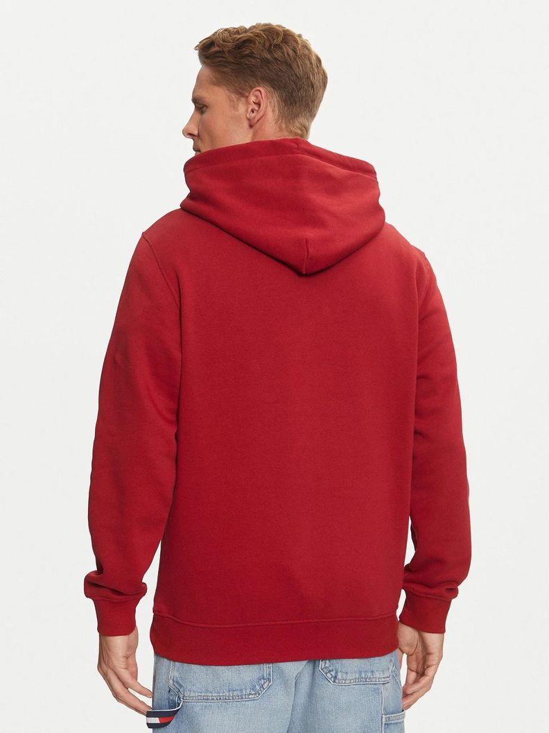 Polerón Hoodie Con Logo Bordado Rojo Tommy Jeans-2