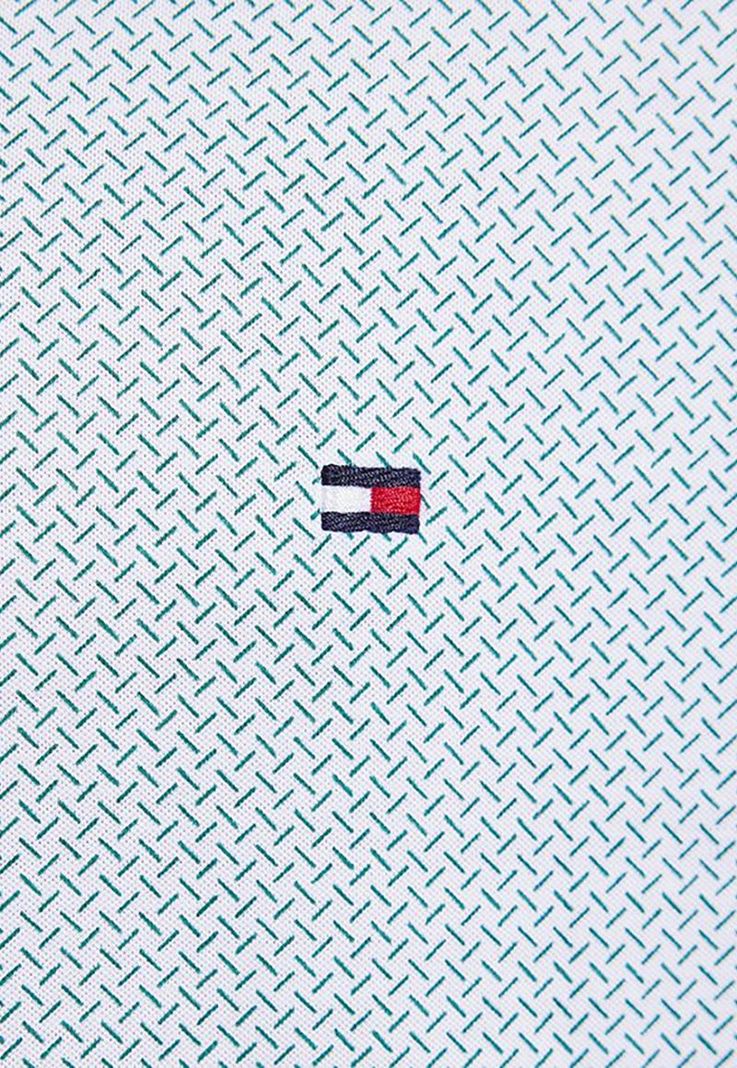 Camisa Mini Print Regular Fit Celeste Tommy Hilfiger-4