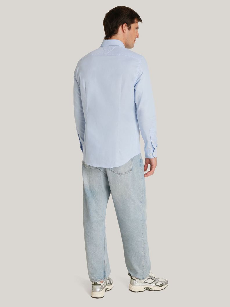 Camisa En Tejido Dobby Slim Fit Celeste Tommy Hilfiger-2