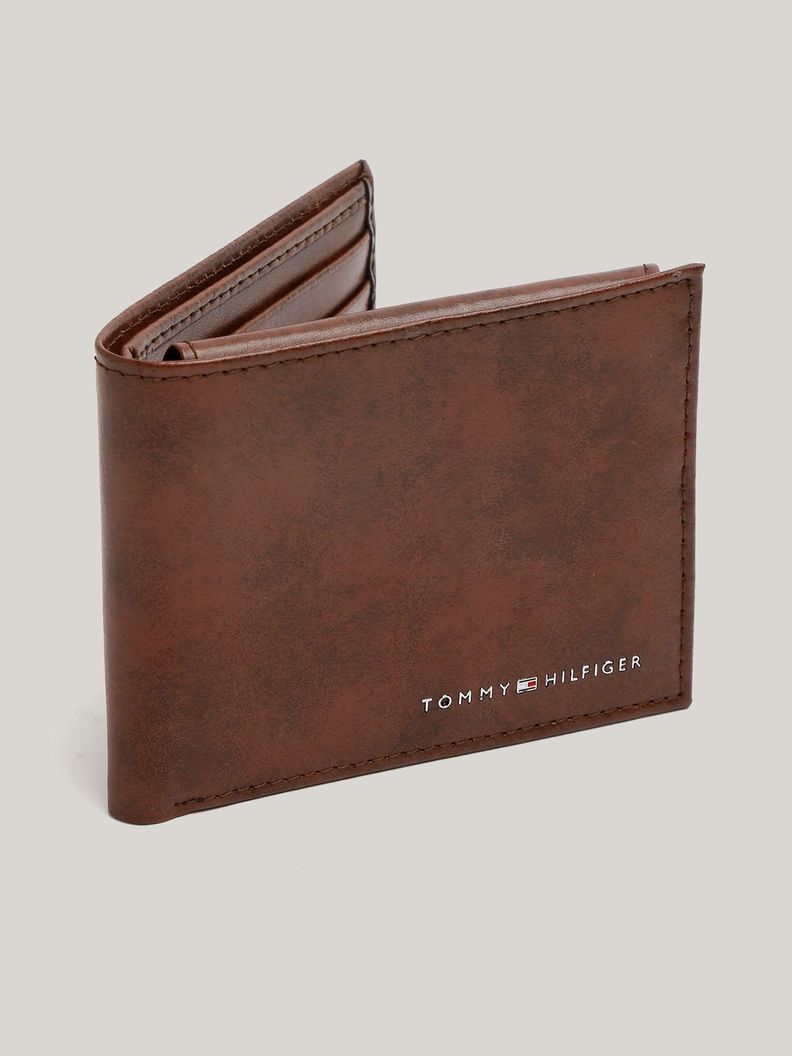 Billetera Malta Cde Cuero Con Logo Café Tommy Hilfiger-2