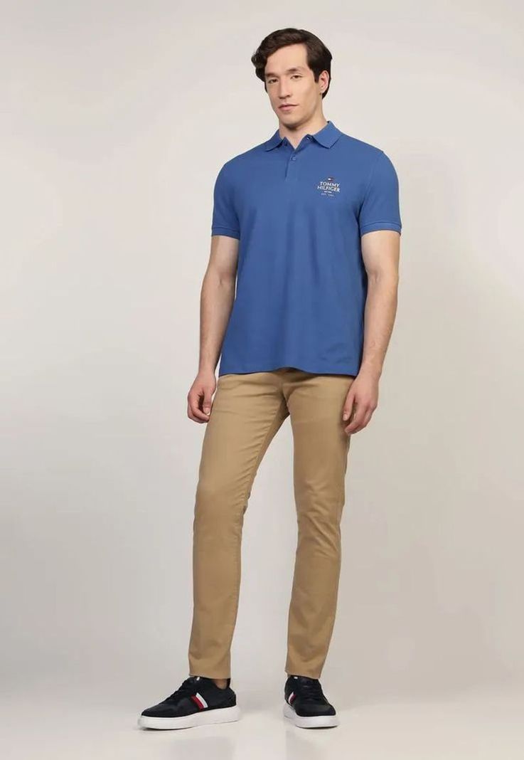 Polo Ic Stack Con Logo Regular Fit Azul Tommy Hilfiger-1