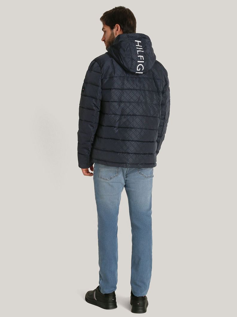 Parka Hoodie Quilted Con Logo Azul Tommy Hilfiger-2