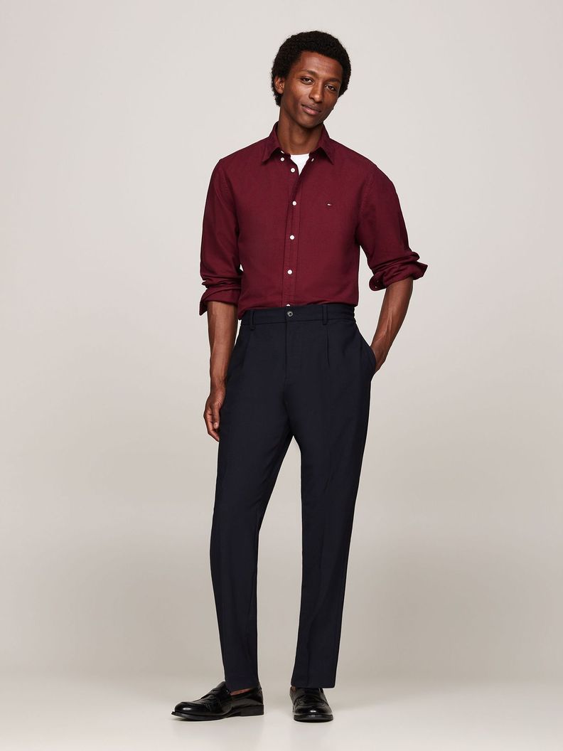 Camisa Oxford Regular Fit Burdeo Tommy Hilfiger-1