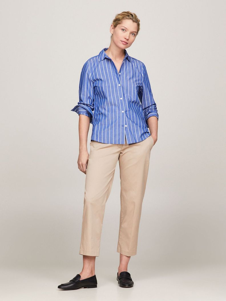 Pantalón Pernera Recta Slim Fit Beige Tommy Hilfiger-0
