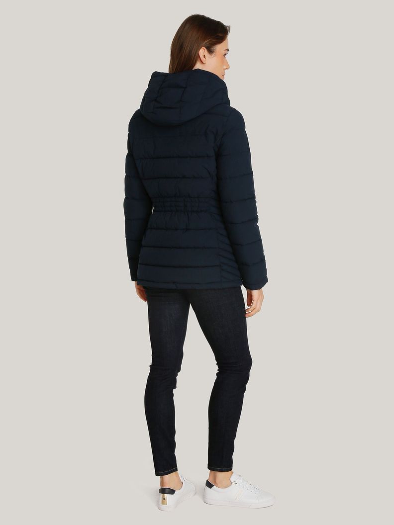 Parka Mujer Solid Acolchada Gorro Azul Tommy Hilfiger-2