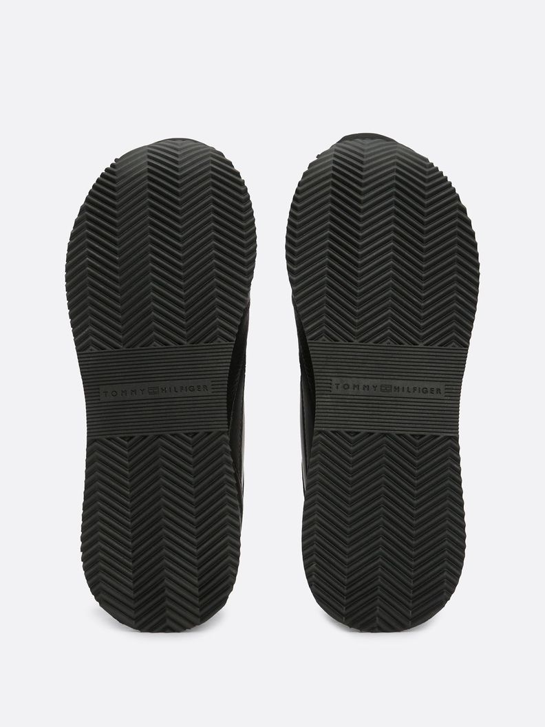 Zapatillas Running De Cuero Negro Tommy Hilfiger-3