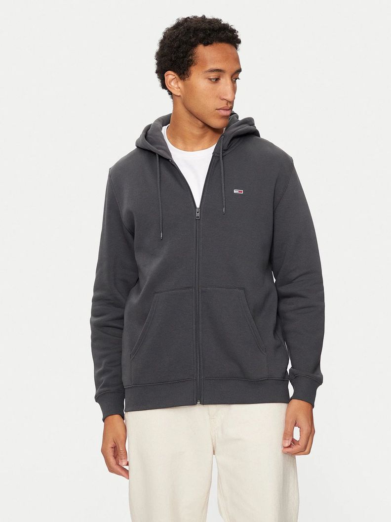 Polerón Hoodie Con Cierre De Cremallera Negro Tommy Jeans-0