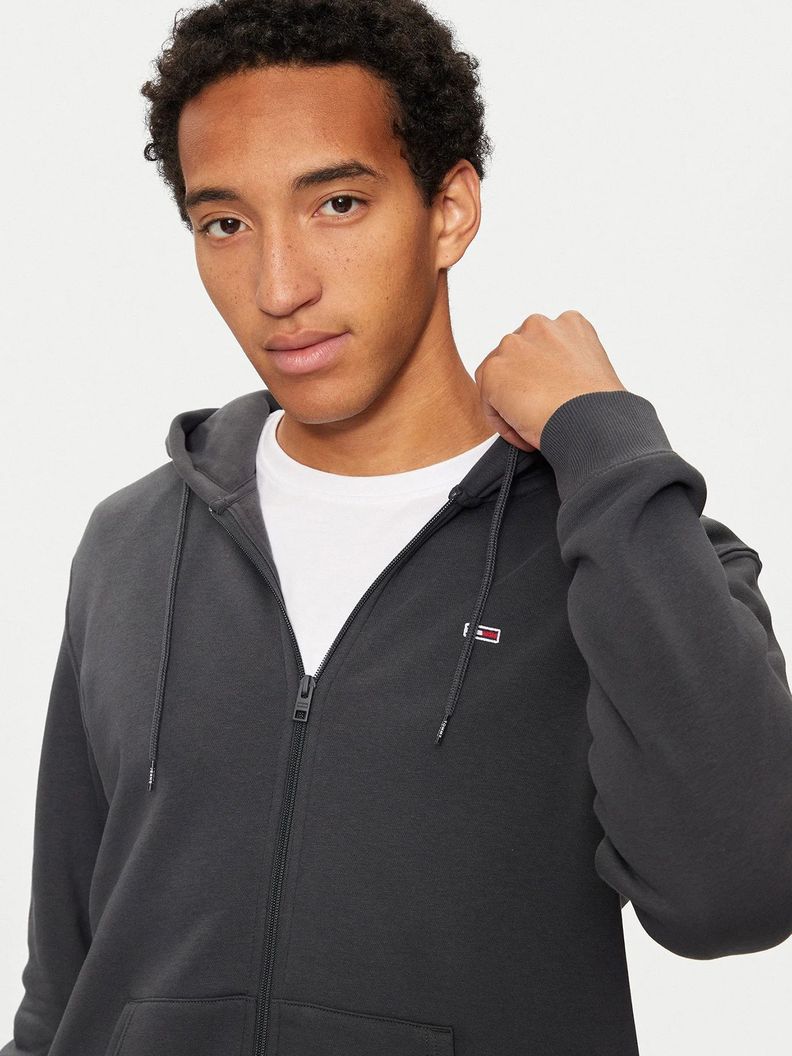 Polerón Hoodie Con Cierre De Cremallera Negro Tommy Jeans-3
