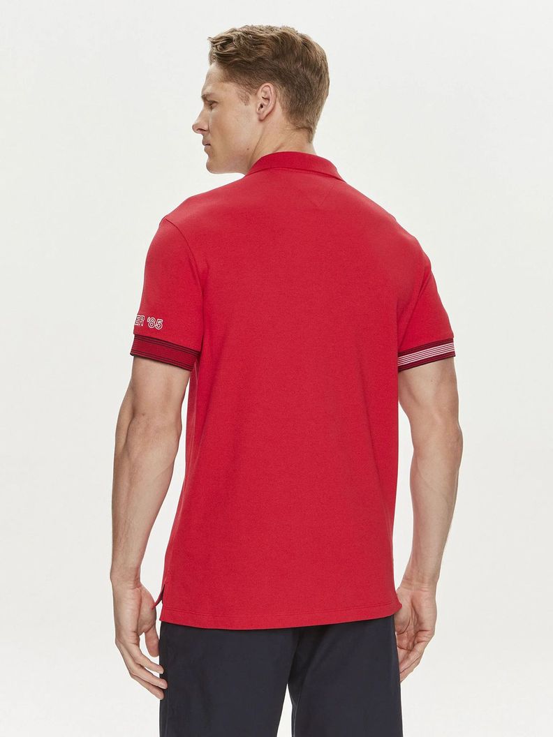 Polo Flag Con Ribetes Slim Fit Rojo Tommy Hilfiger-2