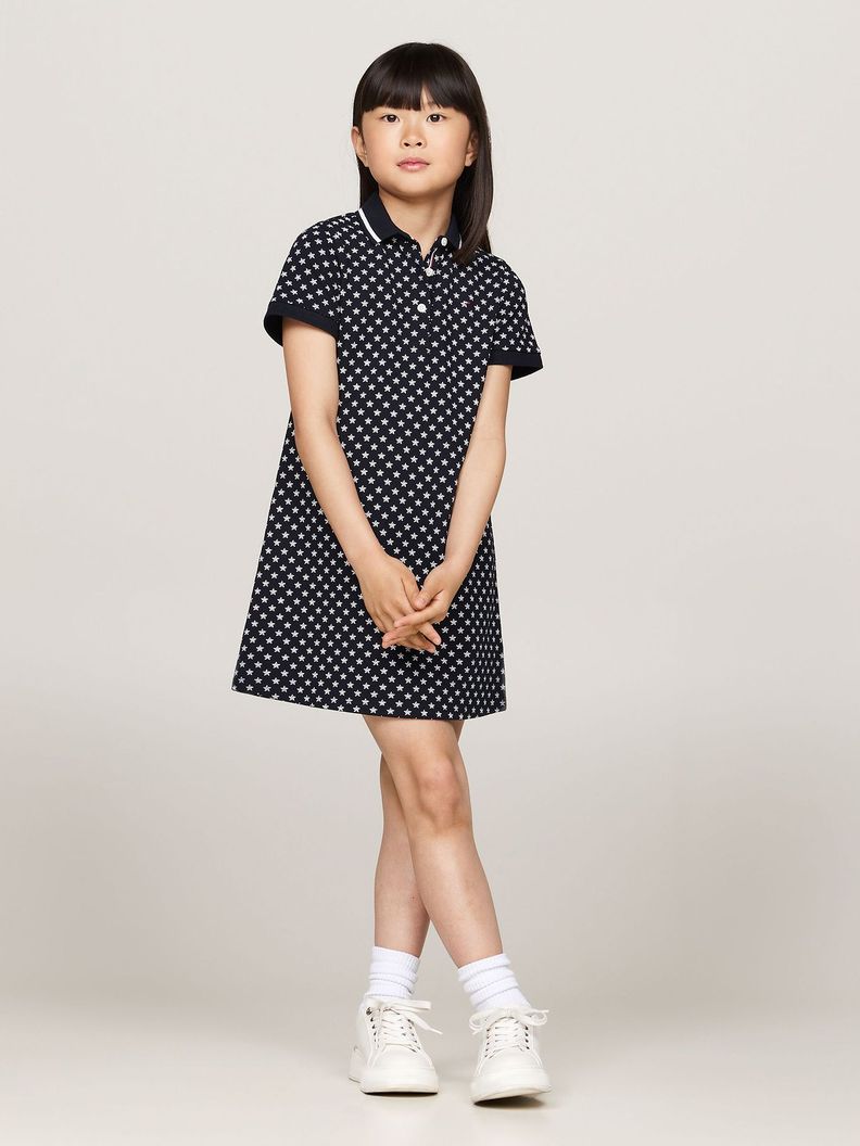 Vestido Con Estampados De Estrellas Azul Tommy Hilfiger-0