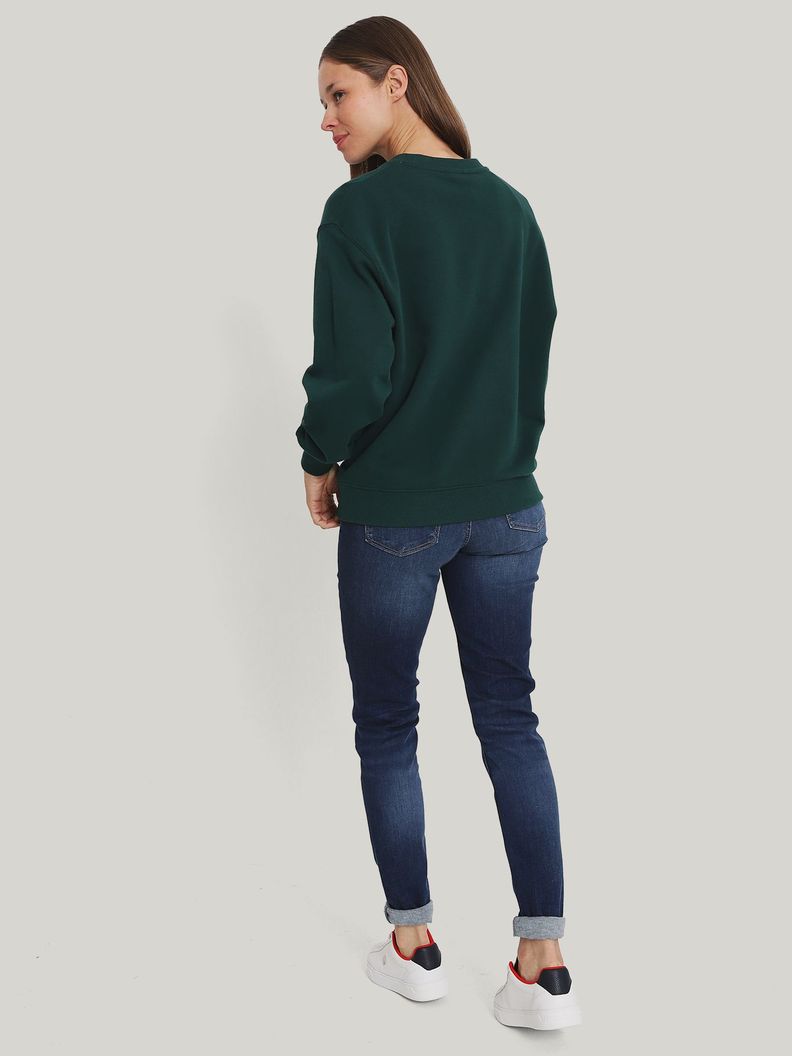 Polerón Script Con Logo Verde Tommy Hilfiger-2
