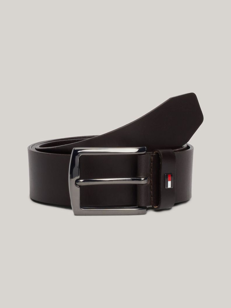 Cinturón Denton De Cuero Con Logo Negro Tommy Hilfiger-0