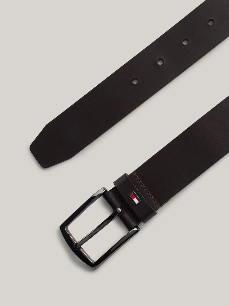 Cinturón Denton De Cuero Con Logo Negro Tommy Hilfiger-1